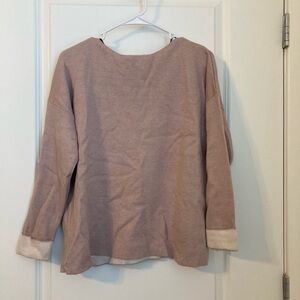Casual Light Pink Long Sleeve Top
